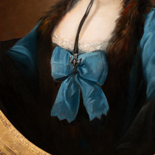 Portrait d'une dame de qualité époque Louis XVI fin du XVIIIe siècle - Louis XVI