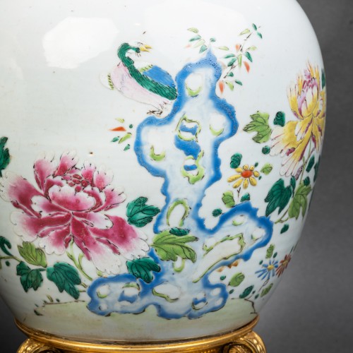 Spice jars China porcelain pair 18th century - Porcelain & Faience Style Transition