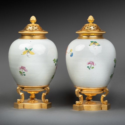 Antiquités - Spice jars China porcelain pair 18th century