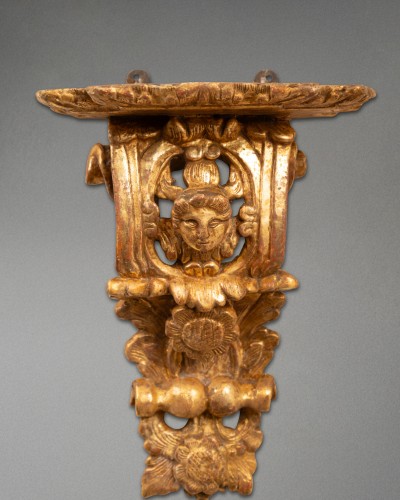 Paire de consoles murales époque Louis XIV travail du XVIIIe siècle - Louis XIV