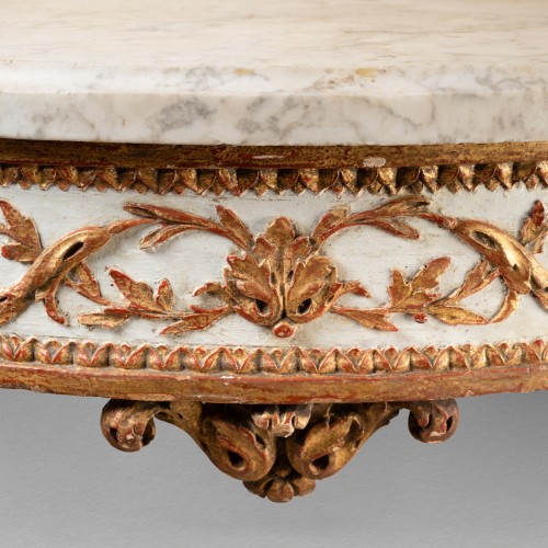 18th century - Painted wood console table Louis XVI period late 18th century