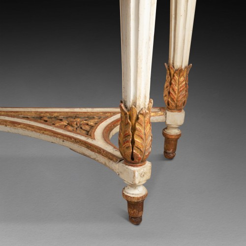 Louis XVI - Painted wood console table Louis XVI period late 18th century