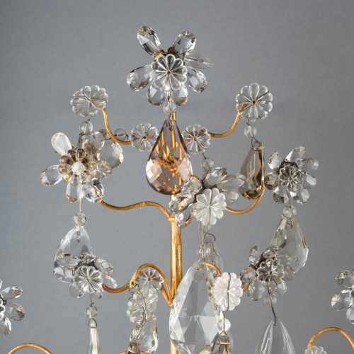 Pair of three lights candelabras late 18th century - Lighting Style Directoire
