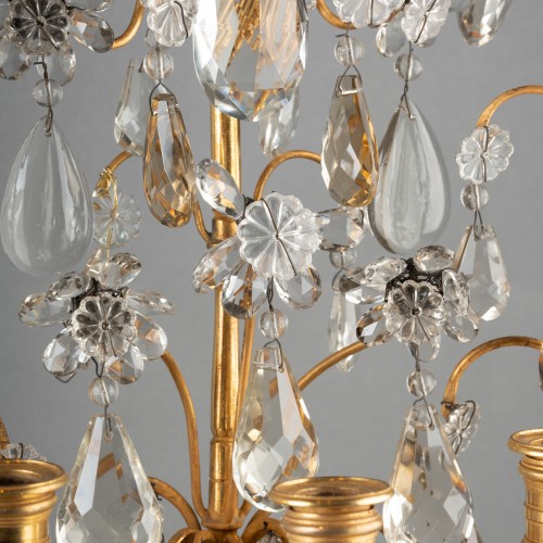 18th century - Pair of three lights candelabras late 18th century