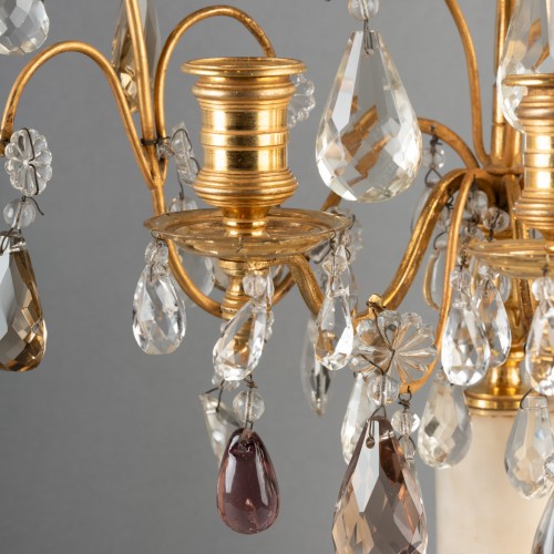 Pair of three lights candelabras late 18th century - Directoire