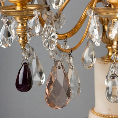 Directoire - Pair of three lights candelabras late 18th century