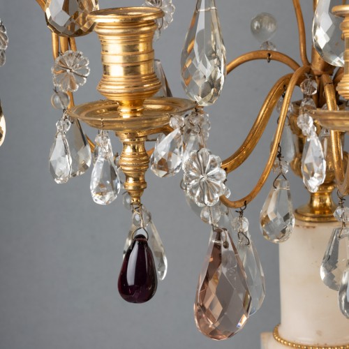 Antiquités - Pair of three lights candelabras late 18th century