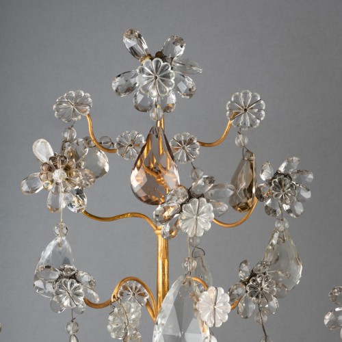 Antiquités - Pair of three lights candelabras late 18th century