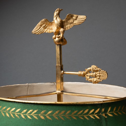 Lighting  - Three lights "bouillotte lamp" Empire period early 19th century