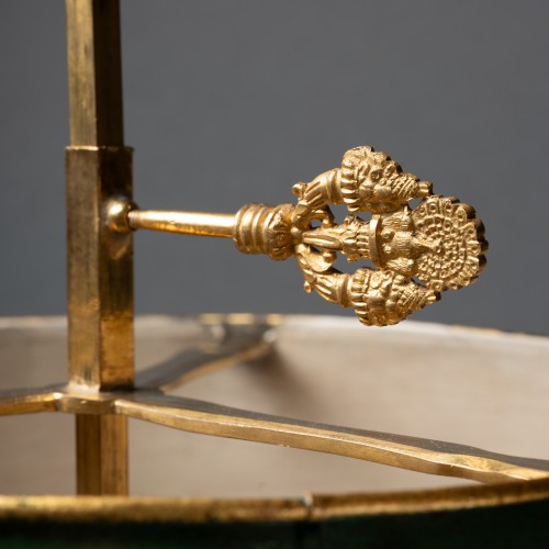 19th century - Three lights "bouillotte lamp" Empire period early 19th century