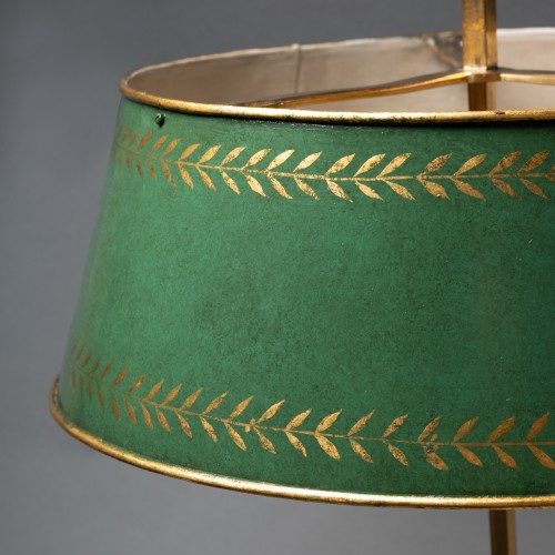 Three lights "bouillotte lamp" Empire period early 19th century - Empire