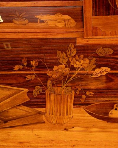 Antiquités - Bonheur du jour estampillé RVLC époque Transition deuxième moitié du XVIIIe siècle