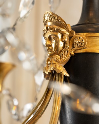 Directoire - Crystal and bronze chandelier Directoire period late 18th century