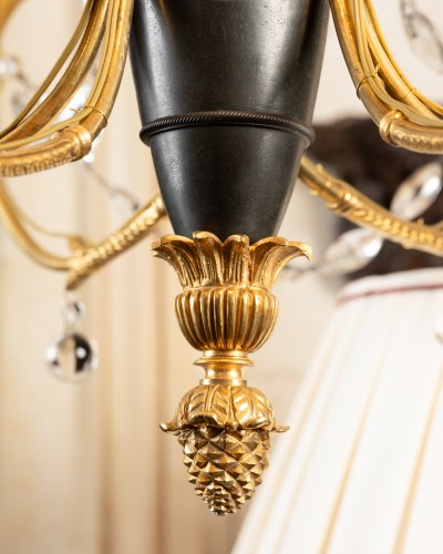 Antiquités - Crystal and bronze chandelier Directoire period late 18th century