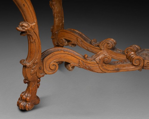 French Regence - Oak console table Régence period first third 18th century