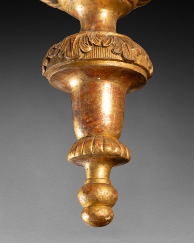 Louis XIV - Lustre bois doré époque Louis XIV fin du XVIIe siècle