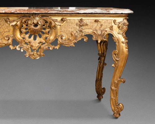 18th century - Gilded wood console Régence period first half 18th century
