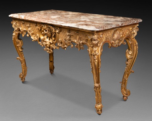 French Regence - Gilded wood console Régence period first half 18th century
