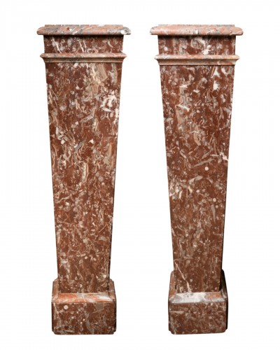 Paire de gaines en marbre milieu du XIXe siècle