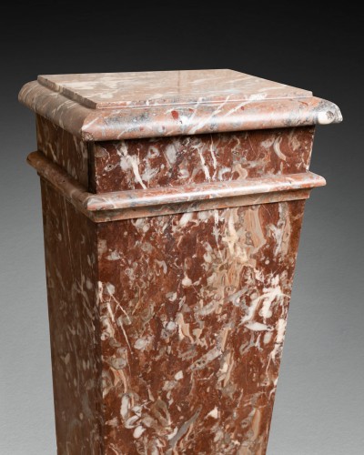 Objet de décoration Colonne Piédestal - Paire de gaines en marbre milieu du XIXe siècle