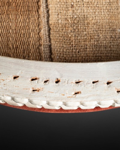 Antiquités - Set of four Louis XVI armchairs stamped LELARGE 18th century