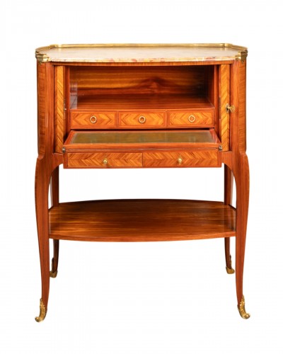 Secrétaire à rideaux estampillé JF Oeben époque Transition XVIIIe siècle