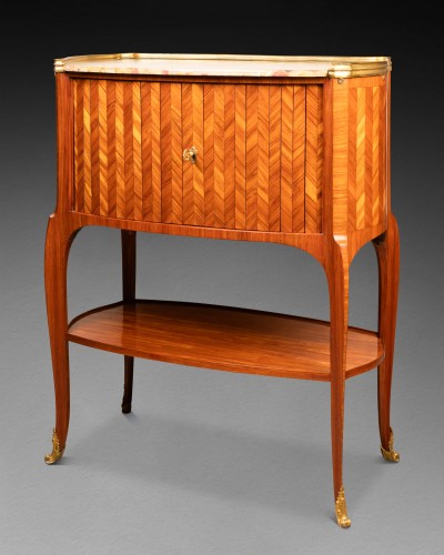 Mobilier Bureau et Secrétaire - Secrétaire à rideaux estampillé JF Oeben époque Transition XVIIIe siècle