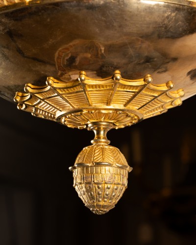 Antiquités - Nine lights chandelier Empire period circa 1800