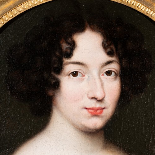 Portrait d'une dame de qualité époque Louis XIV début du XVIIIe siècle - Tableaux et dessins Style Louis XIV