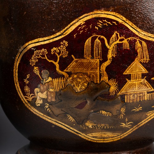 Antiquités - Pair of tin cooling buckets for the Regency period 18th century