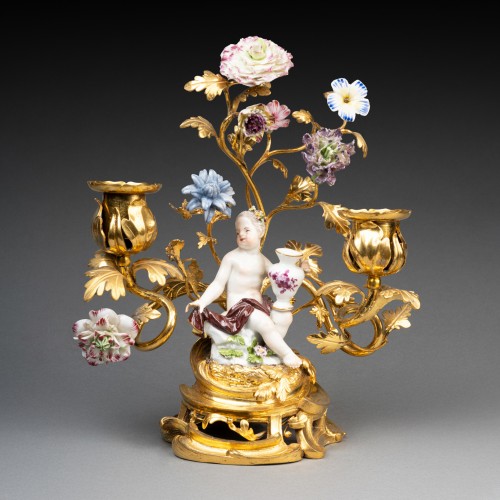 Lighting  - Two lights candlesticks pair Louis 15 period mid 18th century