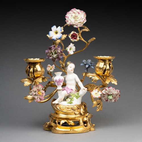 Two lights candlesticks pair Louis 15 period mid 18th century - Louis XV