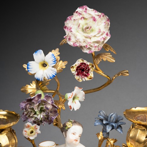 Antiquités - Two lights candlesticks pair Louis 15 period mid 18th century