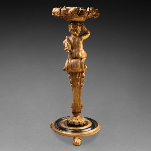 Antiquités - Side table lamp-holster Louis XIV period second half 17th century