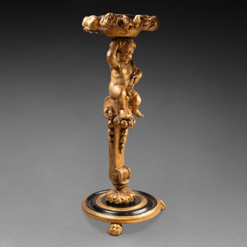Antiquités - Side table lamp-holster Louis XIV period second half 17th century