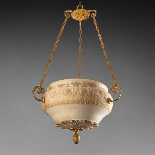Vasque en albâtre époque Restauration circa 1830 - Luminaires Style Restauration - Charles X
