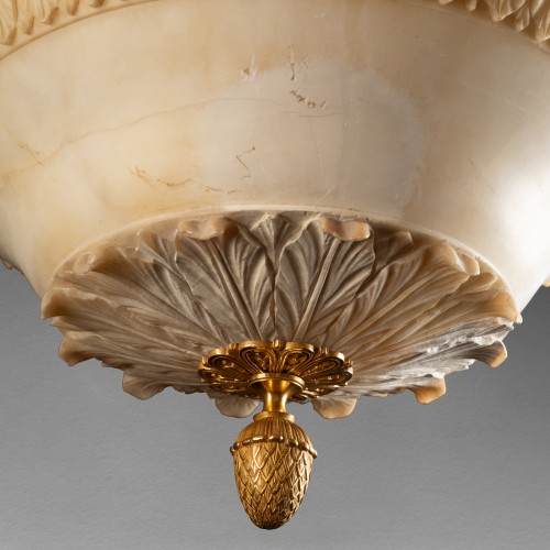 Luminaires Lustre - Vasque en albâtre époque Restauration circa 1830