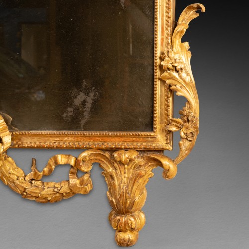 Miroir en bois doré époque Louis XVI deuxième moitié XVIIIe siècle - Laurent Chalvignac