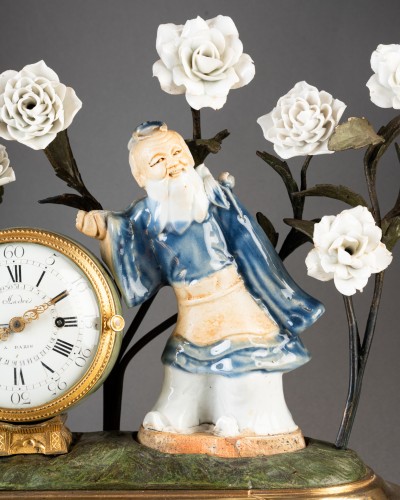 Horlogerie Pendule - Pendule au chinois milieu du XVIIIe siècle