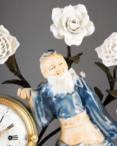 Pendule au chinois milieu du XVIIIe siècle - Laurent Chalvignac