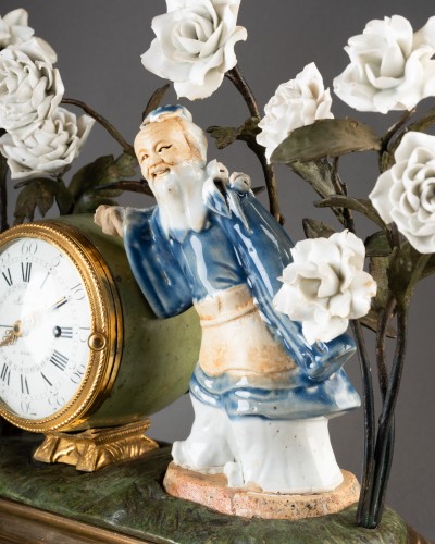 Transition - Pendule au chinois milieu du XVIIIe siècle