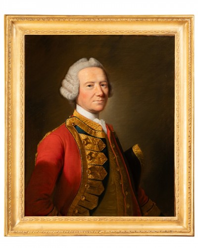 Portrait d'un officier de Régiment Royal XVIIIe siècle