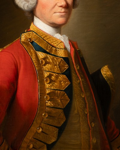 Portrait of an officer of the Royal Regiment 18th century - 