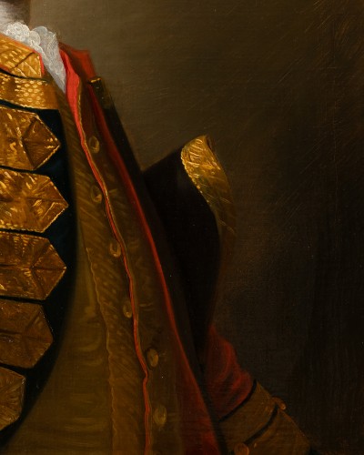Portrait of an officer of the Royal Regiment 18th century - Louis XV
