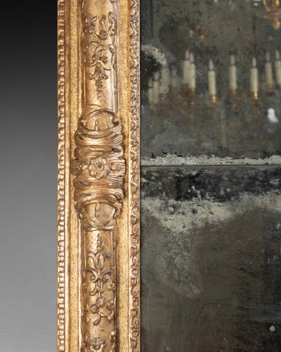 Grand miroir à fronton milieu du XVIIe siècle - Laurent Chalvignac