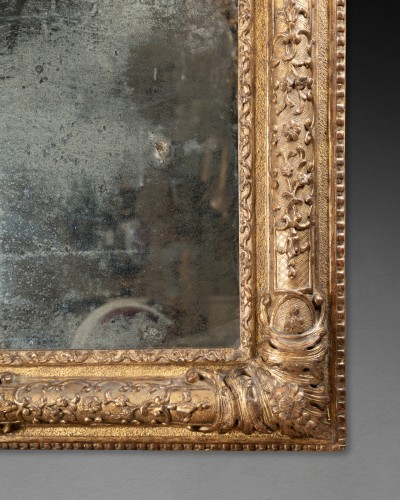 Grand miroir à fronton milieu du XVIIe siècle - Louis XIV