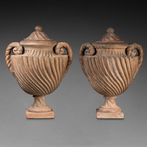 Pair of 19th-century terracotta vases - Napoléon III
