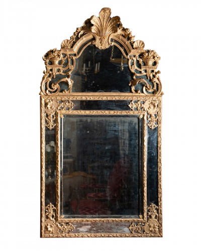 Miroir à pare closes fin époque Louis XIV premier tiers du XVIIIe siècle