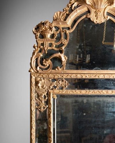Mirrors, Trumeau  - "Pare closes" mirror late Louis XIV period first third 18th century