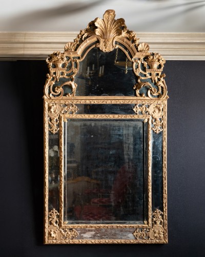 Antiquités - "Pare closes" mirror late Louis XIV period first third 18th century